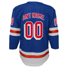 New York Rangers Youth Home Premier Custom Jersey - Blue - NHL