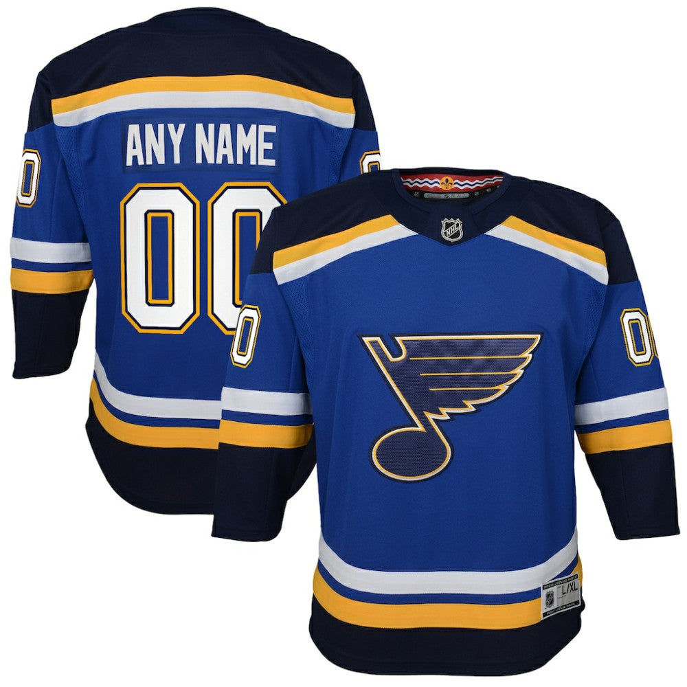 St. Louis Blues Youth Home Premier Custom Jersey - Blue - NHL