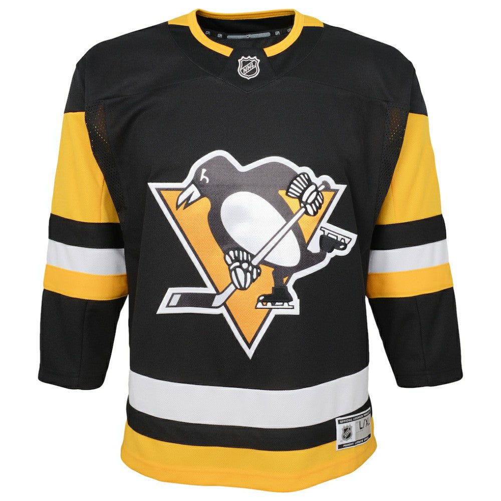 Pittsburgh Penguins Youth Home Premier Blank Jersey - Black - NHL