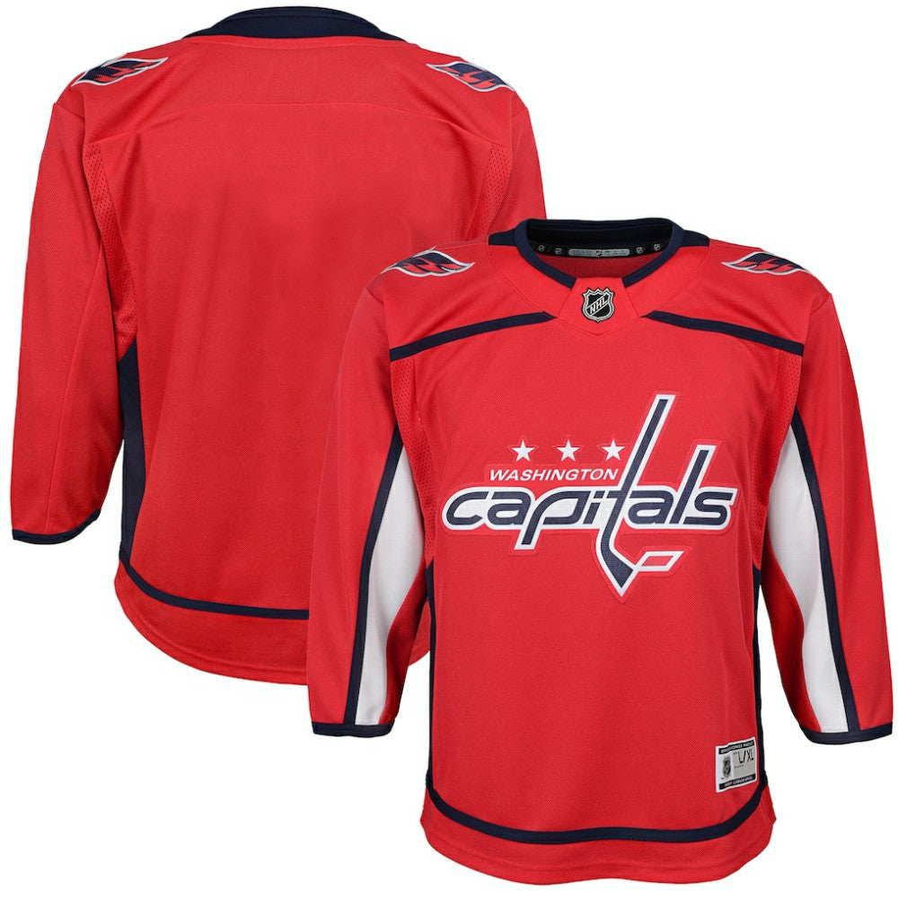 Washington Capitals Youth Home Blank Premier Jersey - Red - NHL