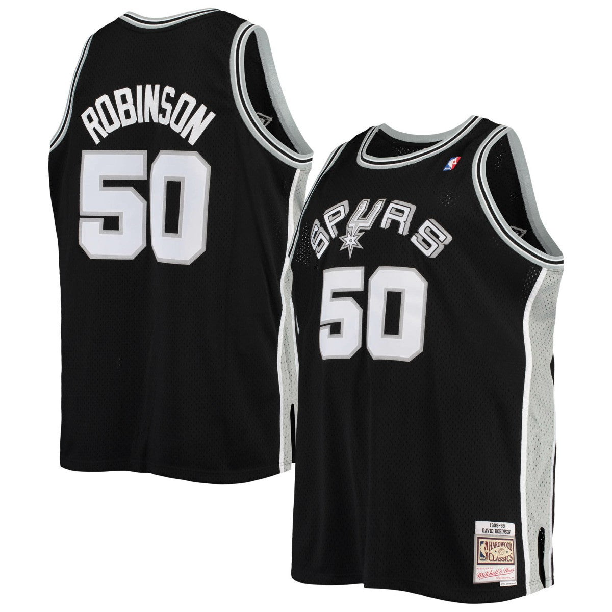 David Robinson San Antonio Spurs 1998/99 Big & Tall Hardwood Classics Swingman Jersey Black - NBA