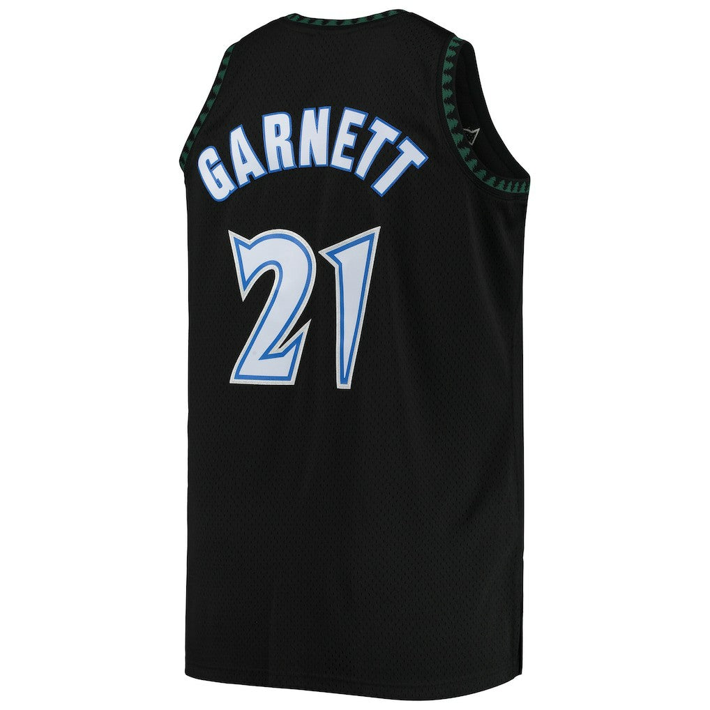 Kevin Garnett Minnesota Timberwolves 1997/98 Big & Tall Hardwood Classics Swingman Jersey Black - NBA