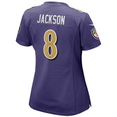 Lamar Jackson Baltimore Ravens Women's Alternate Game Player Jersey Purple | Nike for Sale