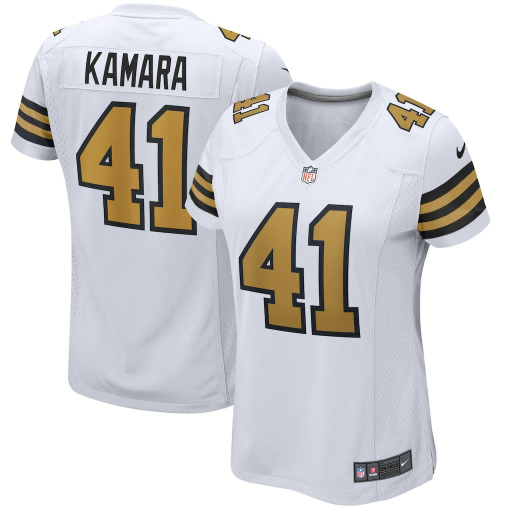 Alvin Kamara New Orleans Saints Women's Alternate Game Player Jersey White | Nike for Sale
