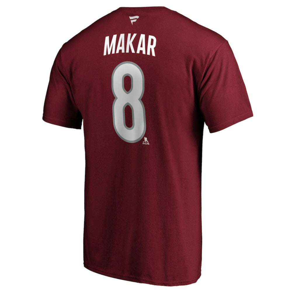 Cale Makar Colorado Avalanche Fanatics Authentic Stack Player Name & Number T-Shirt - Burgundy - NHL