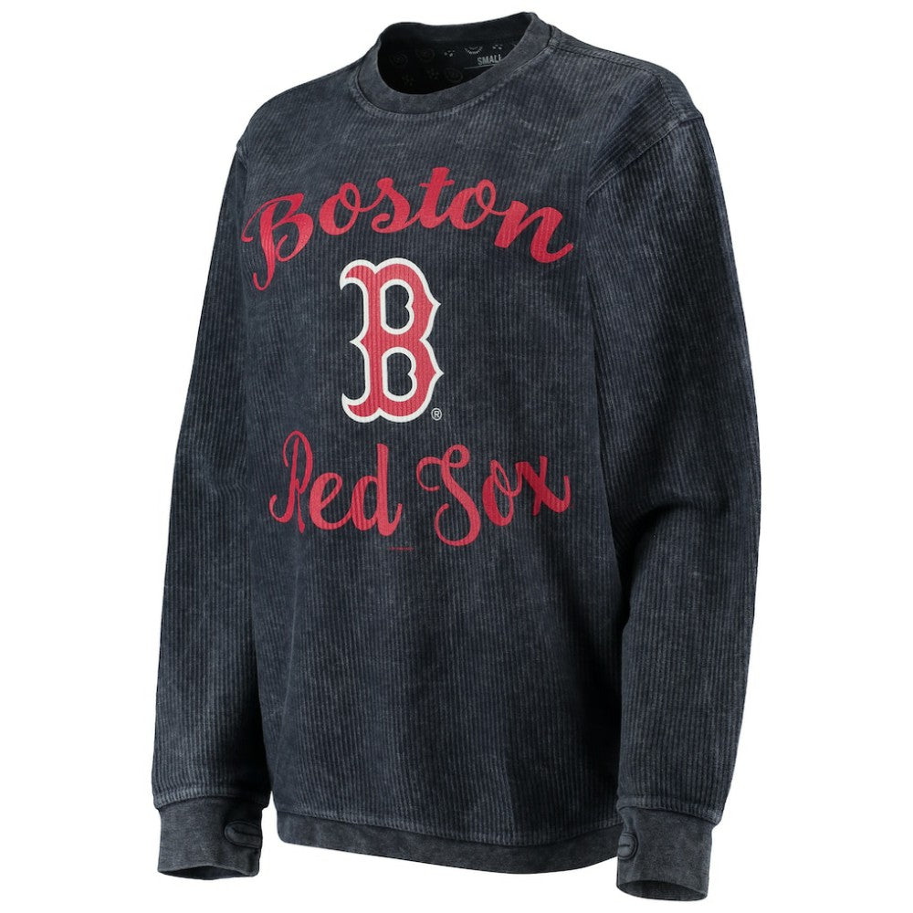 Boston Red Sox G-III 4Her by Carl Banks Women's Script Comfy Cord Pullover Sweatshirt - MLB