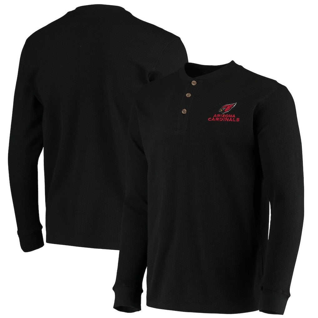 Arizona Cardinals Dunbrooke Logo Maverick Thermal Henley Long Sleeve T-Shirt Black | NFL