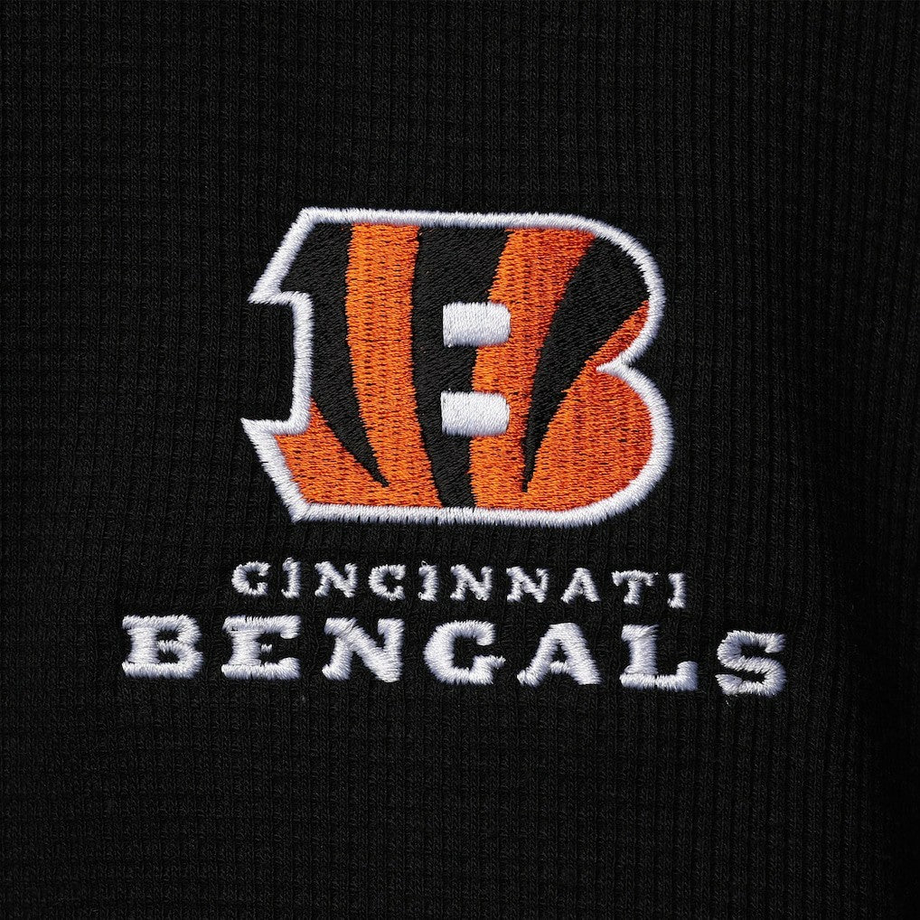 Cincinnati Bengals Dunbrooke Logo Maverick Thermal Henley Long Sleeve T-Shirt Black | NFL
