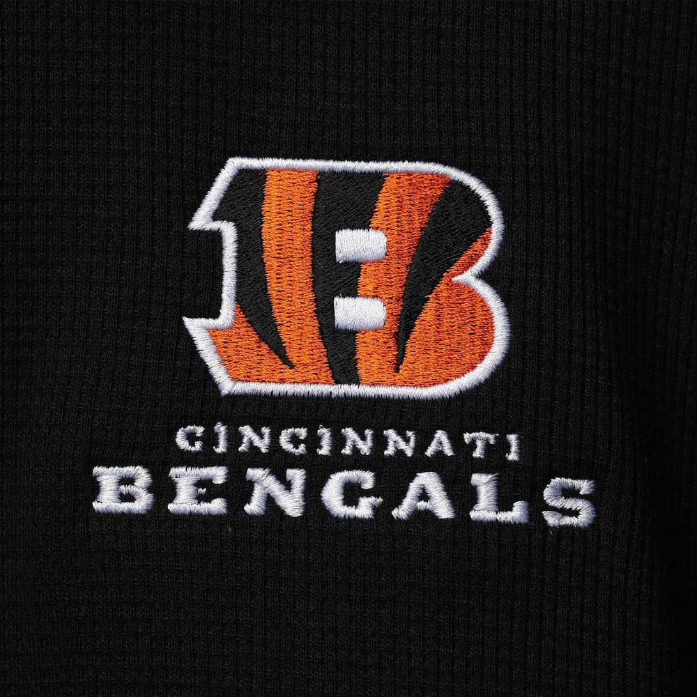 Cincinnati Bengals Dunbrooke Logo Maverick Thermal Henley Long Sleeve T-Shirt Black | NFL