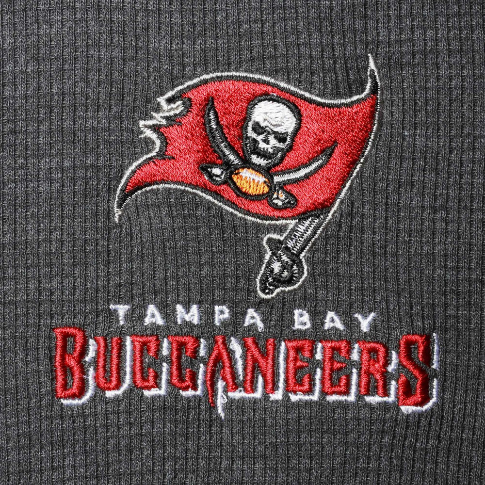 Tampa Bay Buccaneers Dunbrooke Logo Maverick Thermal Henley Long Sleeve T-Shirt Charcoal | NFL