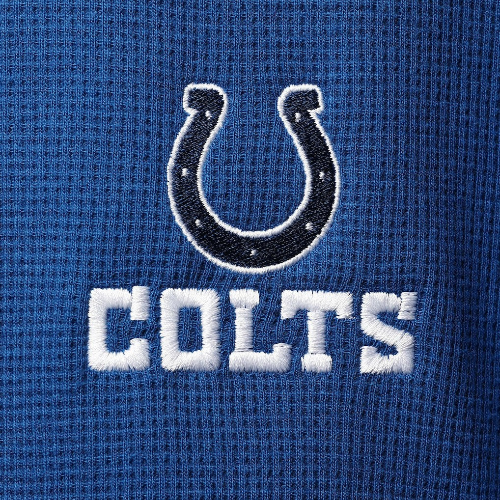 Indianapolis Colts Dunbrooke Logo Maverick Thermal Henley Long Sleeve T-Shirt Royal | NFL