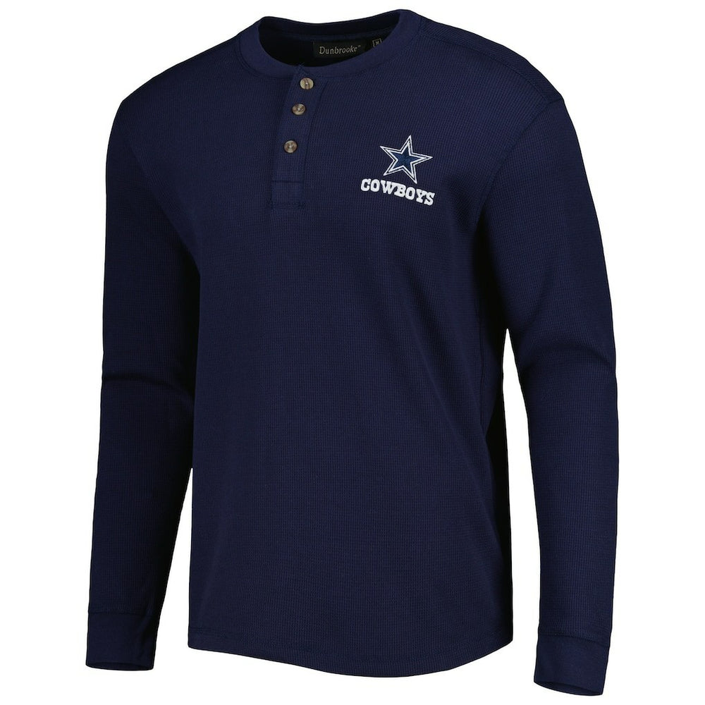 Dallas Cowboys Maverick Thermal Henley Long Sleeve T-Shirt Navy | NFL