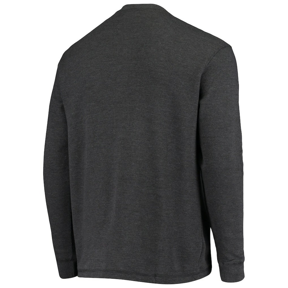 Miami Dolphins Dunbrooke Logo Maverick Thermal Henley Long Sleeve T-Shirt Charcoal | NFL