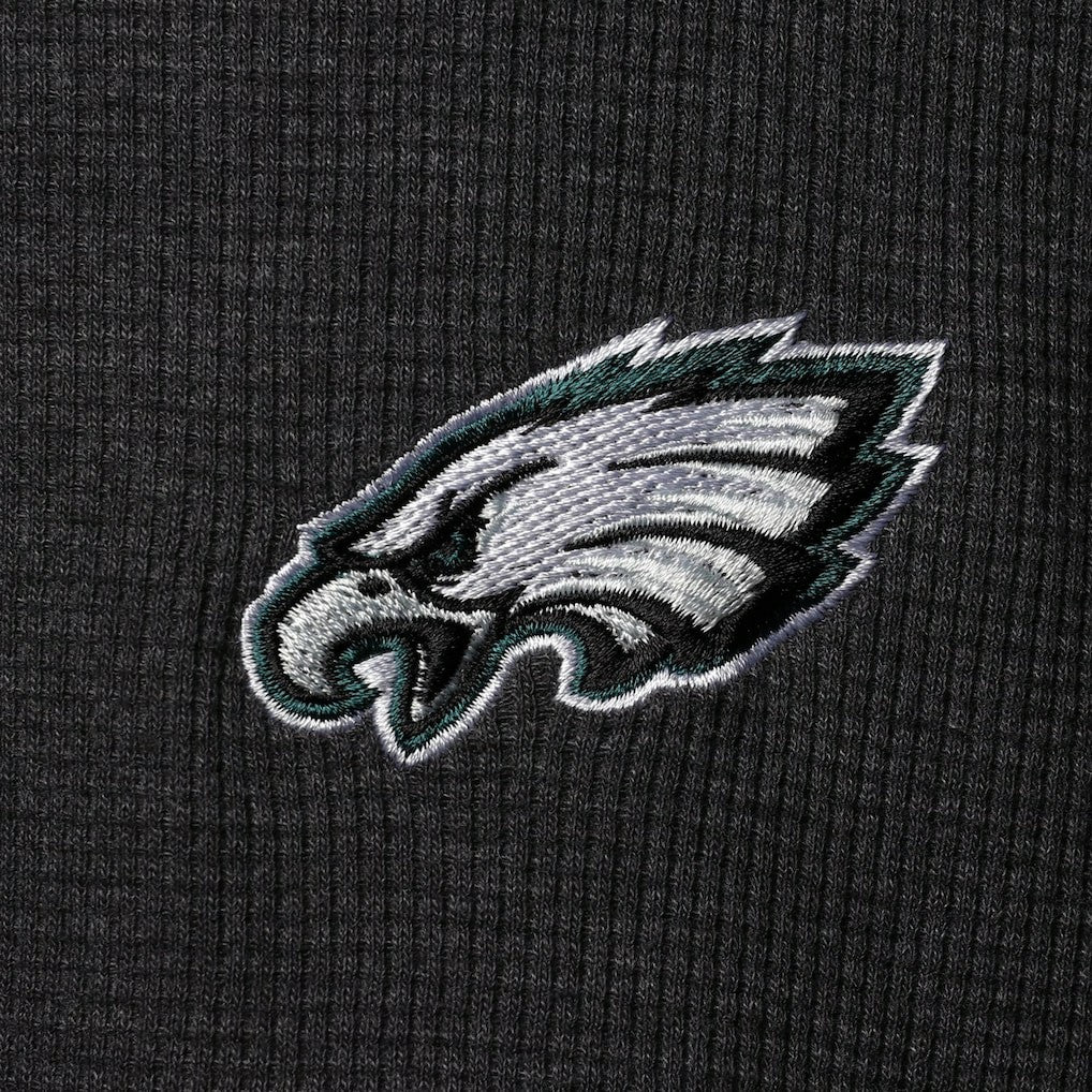 Philadelphia Eagles Dunbrooke Logo Maverick Thermal Henley Long Sleeve T-Shirt Charcoal | NFL