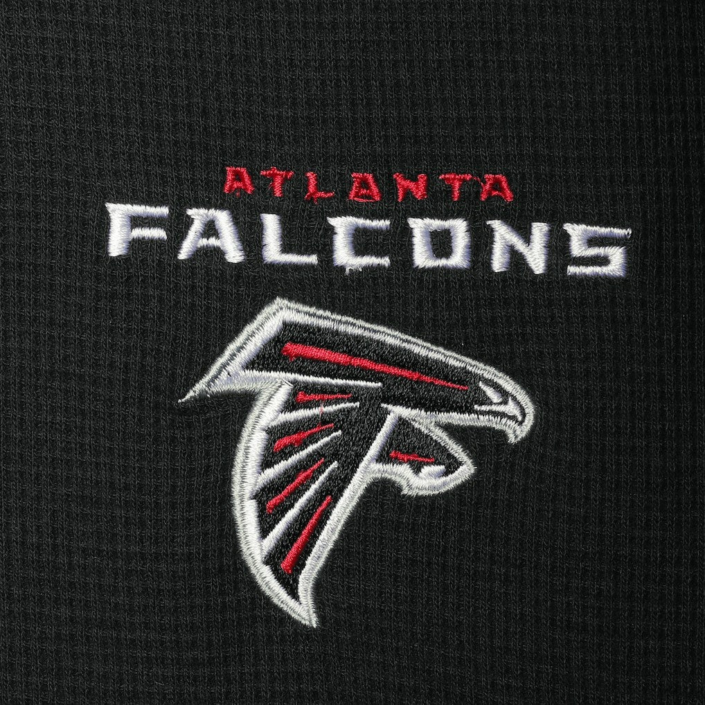 Atlanta Falcons Dunbrooke Logo Maverick Thermal Henley Long Sleeve T-Shirt Black | NFL