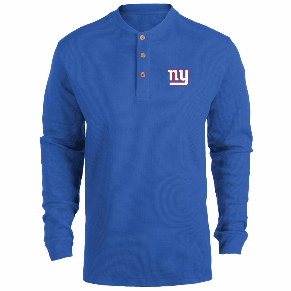 New York Giants Dunbrooke Logo Maverick Thermal Henley Long Sleeve T-Shirt Royal | NFL