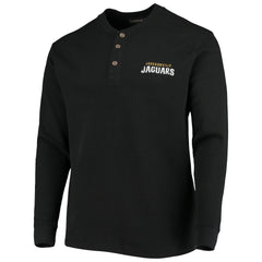 Jacksonville Jaguars Dunbrooke Logo Maverick Thermal Henley Long Sleeve T-Shirt Black | NFL