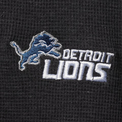 Detroit Lions Dunbrooke Logo Maverick Thermal Henley Long Sleeve T-Shirt Charcoal | NFL