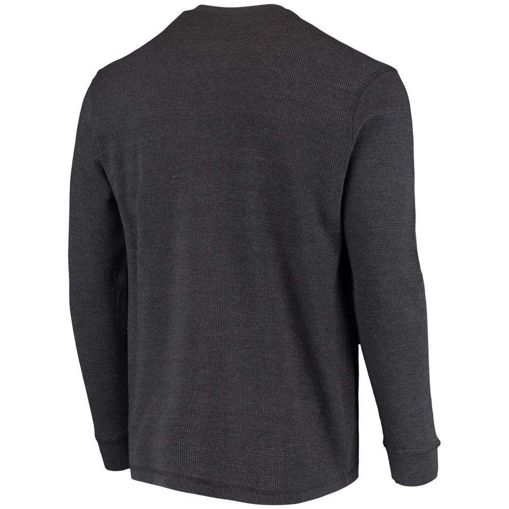 Detroit Lions Dunbrooke Logo Maverick Thermal Henley Long Sleeve T-Shirt Charcoal | NFL