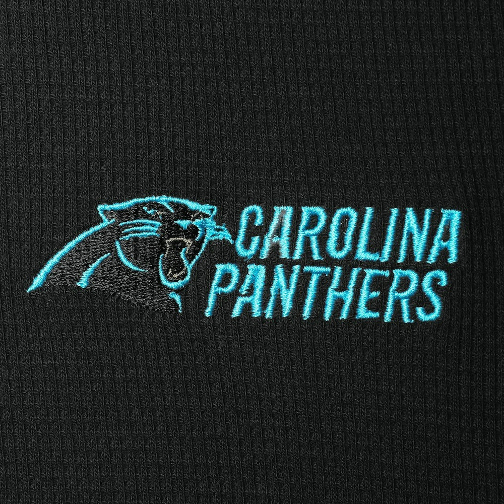 Carolina Panthers Dunbrooke Logo Maverick Thermal Henley Long Sleeve T-Shirt Black | NFL