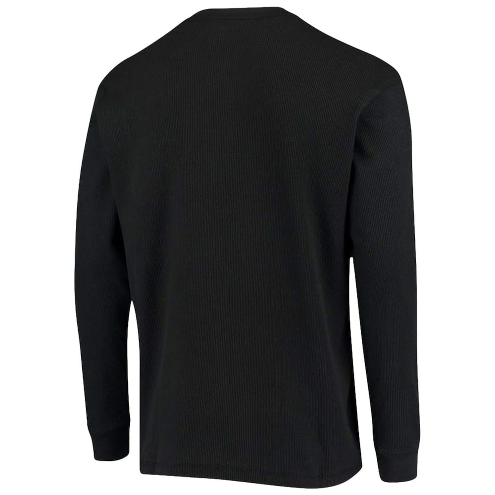 Carolina Panthers Dunbrooke Logo Maverick Thermal Henley Long Sleeve T-Shirt Black | NFL
