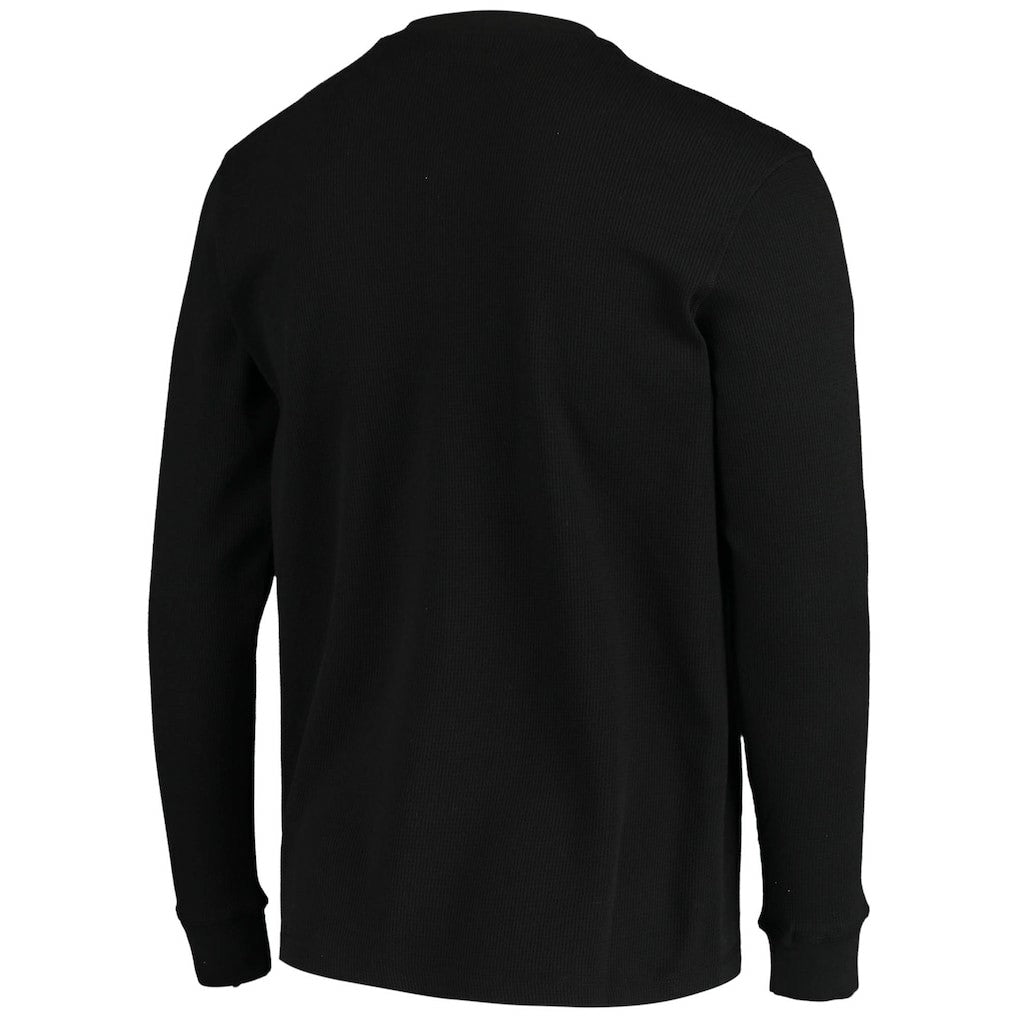 Las Vegas Raiders Dunbrooke Logo Maverick Thermal Henley Long Sleeve T-Shirt Black | NFL