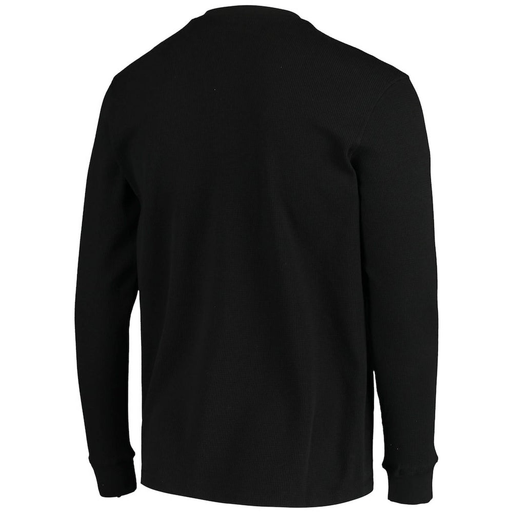 Las Vegas Raiders Dunbrooke Logo Maverick Thermal Henley Long Sleeve T-Shirt Black | NFL