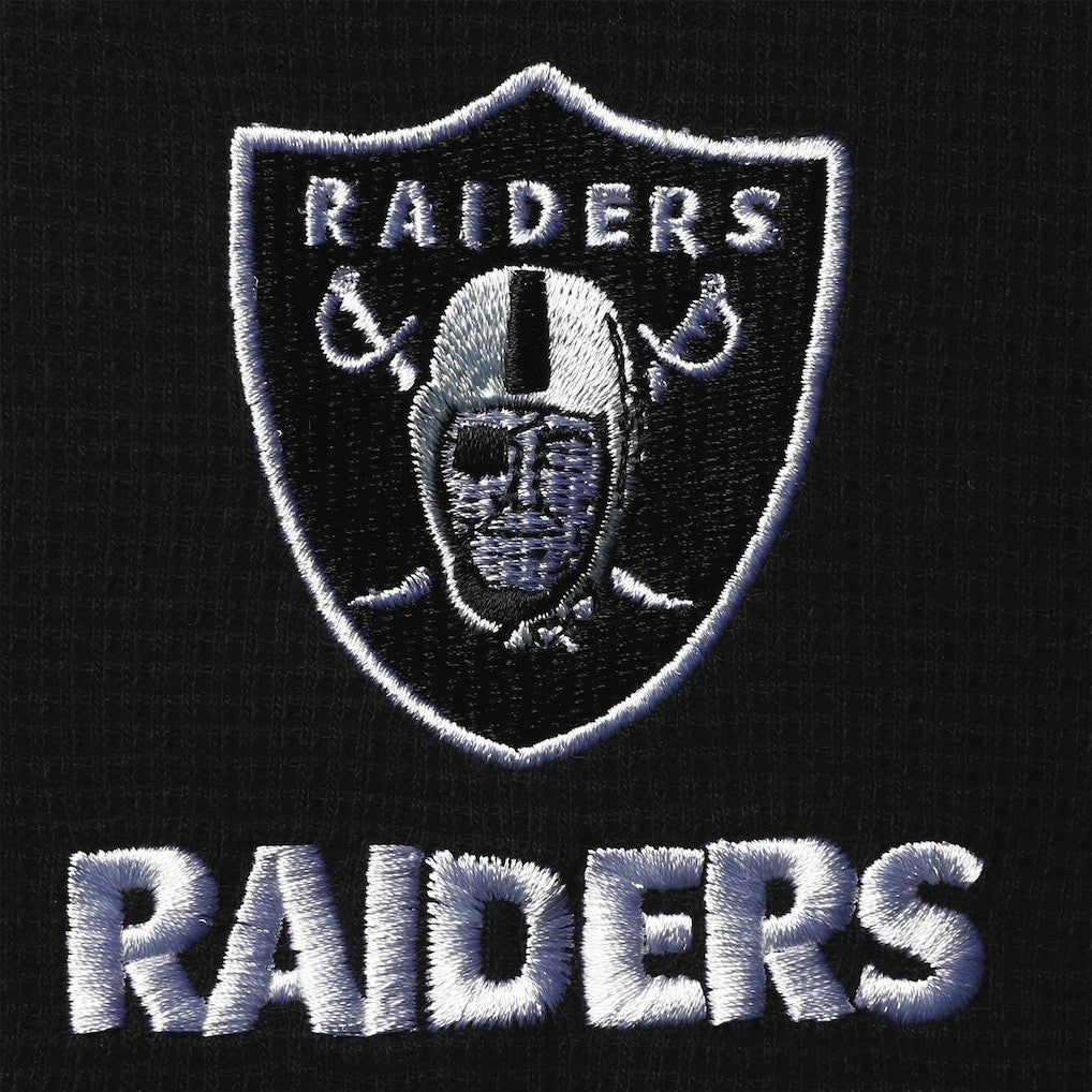 Las Vegas Raiders Dunbrooke Logo Maverick Thermal Henley Long Sleeve T-Shirt Black | NFL