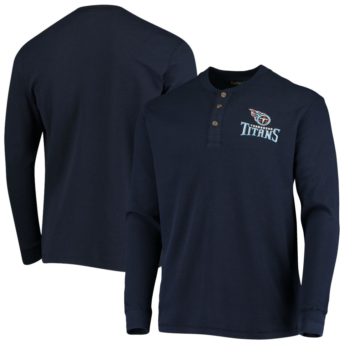 Tennessee Titans Dunbrooke Logo Maverick Thermal Henley Long Sleeve T-Shirt Navy | NFL