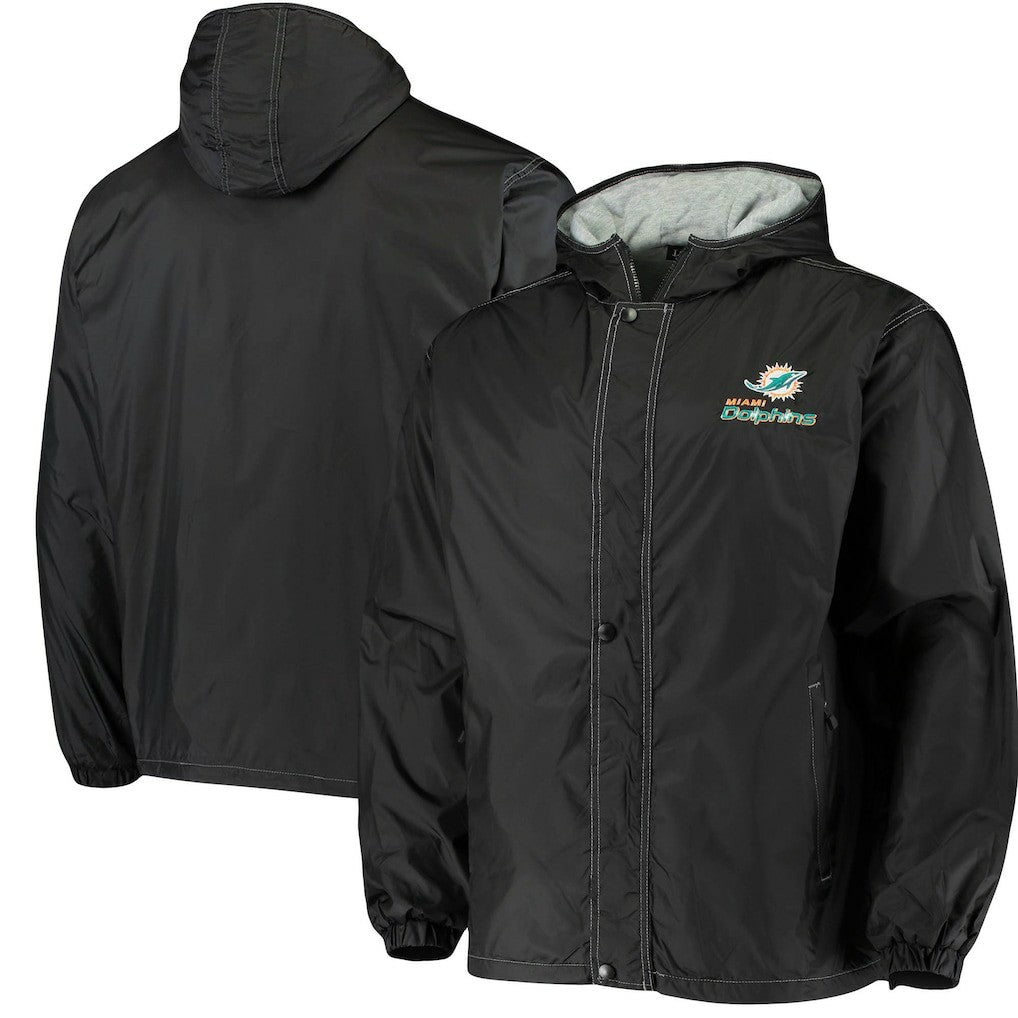Miami Dolphins Dunbrooke Logo Legacy Stadium Full-Zip Jacket- Black | NFL