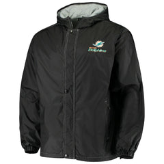 Miami Dolphins Dunbrooke Logo Legacy Stadium Full-Zip Jacket- Black | NFL
