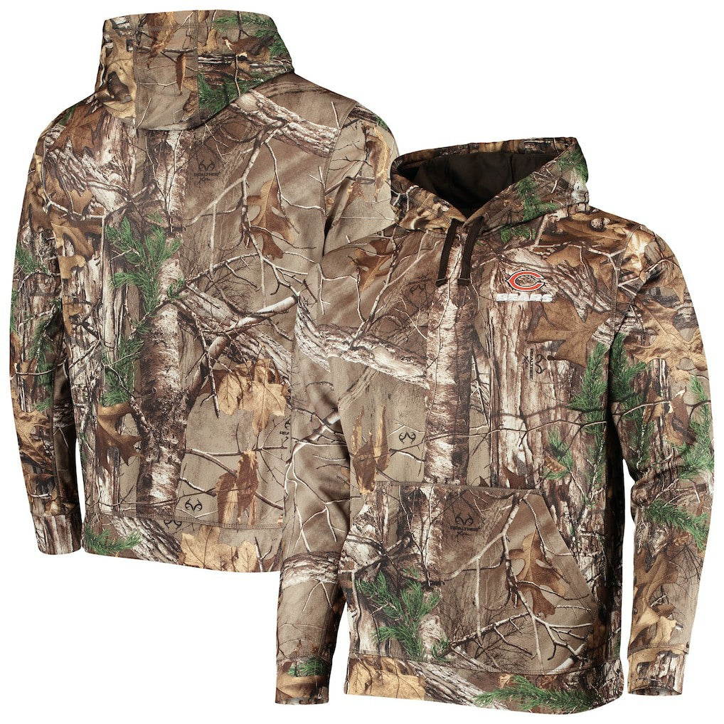 Chicago Bears Dunbrooke Circle Champion Tech Fleece Pullover Hoodie Realtree Camo | NFL