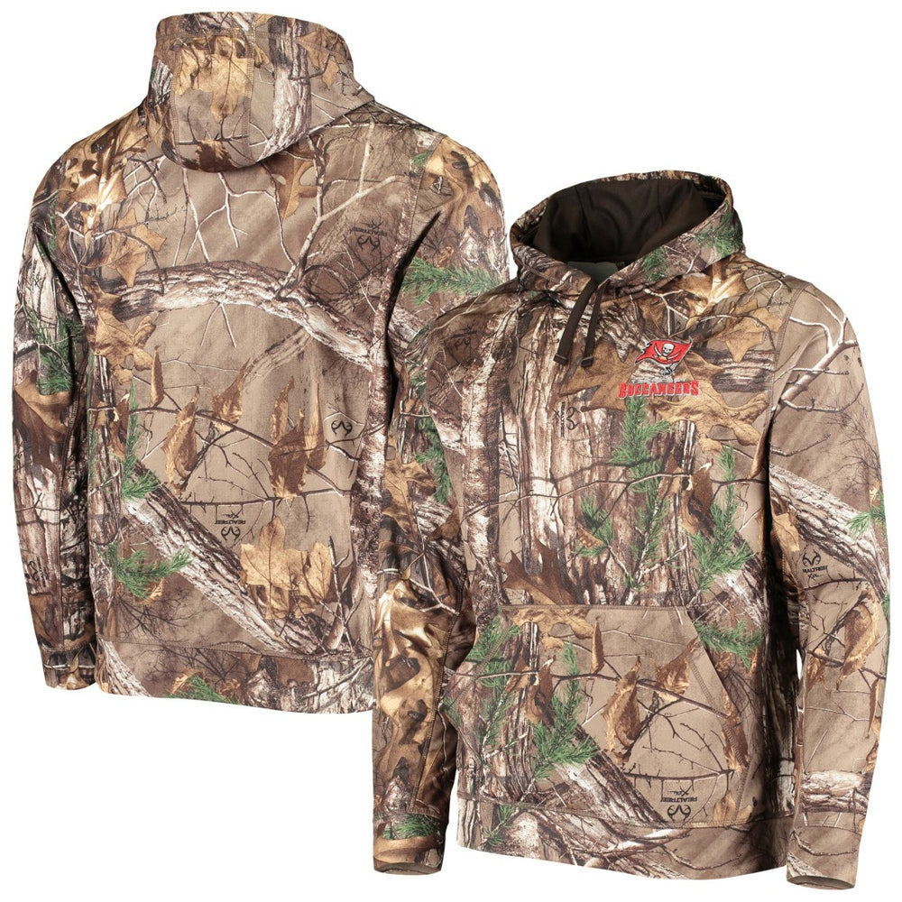 Tampa Bay Buccaneers Dunbrooke Circle Champion Tech Fleece Pullover Hoodie Realtree Camo | NFL