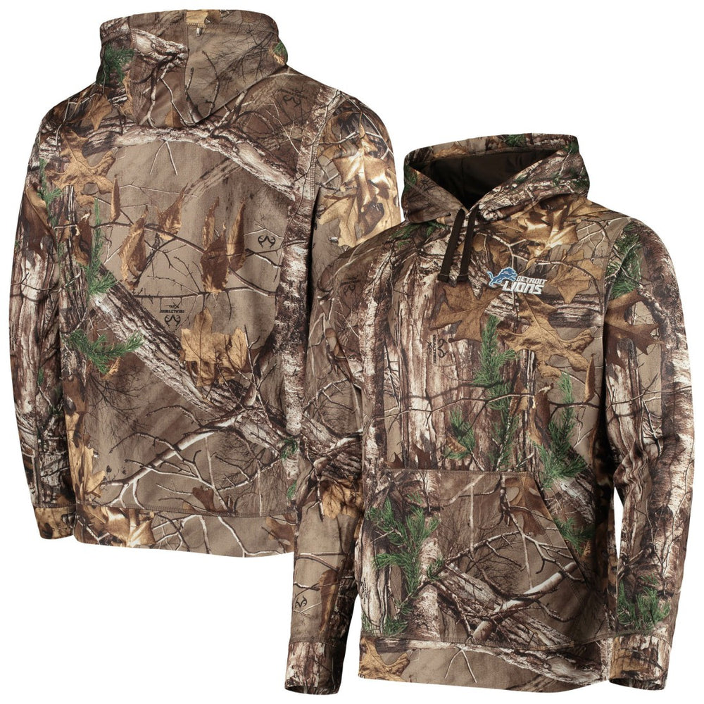 Detroit Lions Dunbrooke Circle Champion Tech Fleece Pullover Hoodie Realtree Camo | NFL