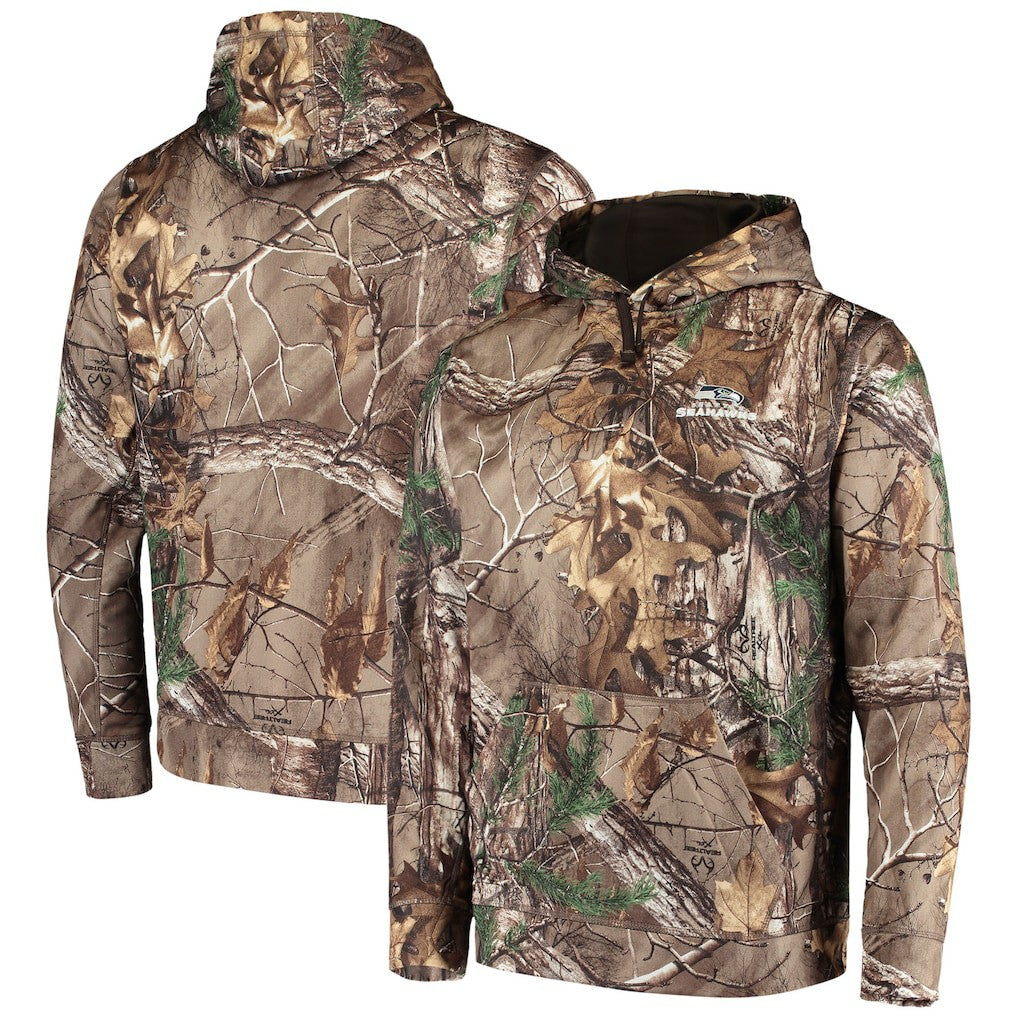 Seattle Seahawks Dunbrooke Circle Champion Tech Fleece Pullover Hoodie Realtree Camo | NFL