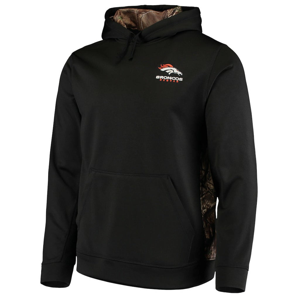 Denver Broncos Dunbrooke Logo Ranger Pullover Hoodie Black/Realtree Camo | NFL