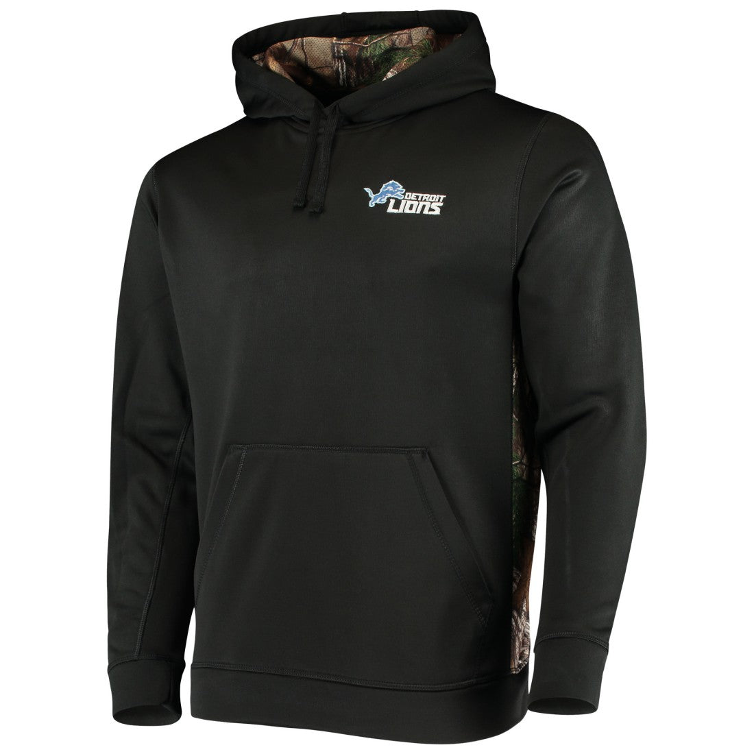 Detroit Lions Dunbrooke Logo Ranger Pullover Hoodie Black/Realtree Camo | NFL