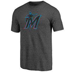 Miami Marlins Weathered Official Logo Tri-Blend T-Shirt - MLB