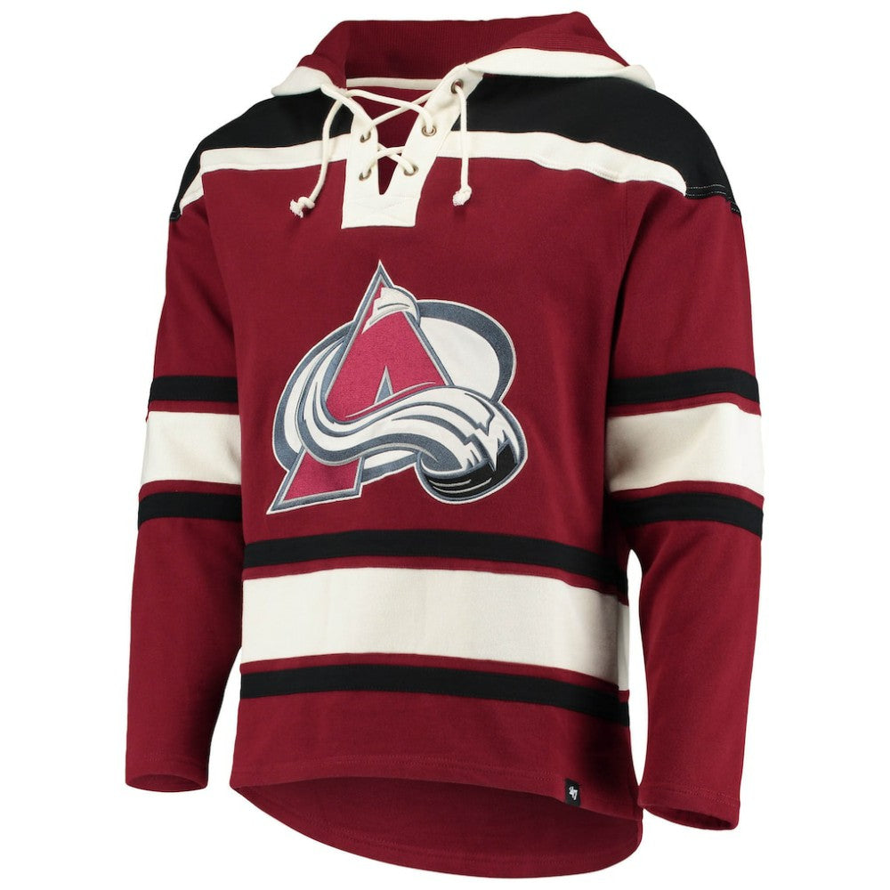 Nathan MacKinnon Colorado Avalanche '47 Player Name & Number Lacer Pullover Hoodie - Burgundy - NHL