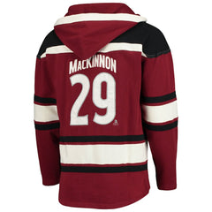 Nathan MacKinnon Colorado Avalanche '47 Player Name & Number Lacer Pullover Hoodie - Burgundy - NHL