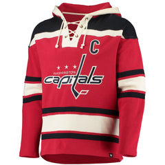 Alexander Ovechkin Washington Capitals '47 Player Name & Number Lacer Pullover Hoodie - Red - NHL
