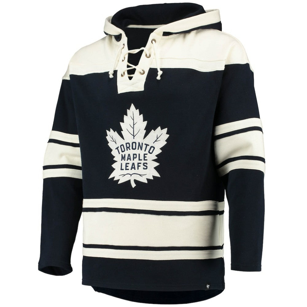 Auston Matthews Toronto Maple Leafs '47 Player Name & Number Lacer Pullover Hoodie - Blue - NHL