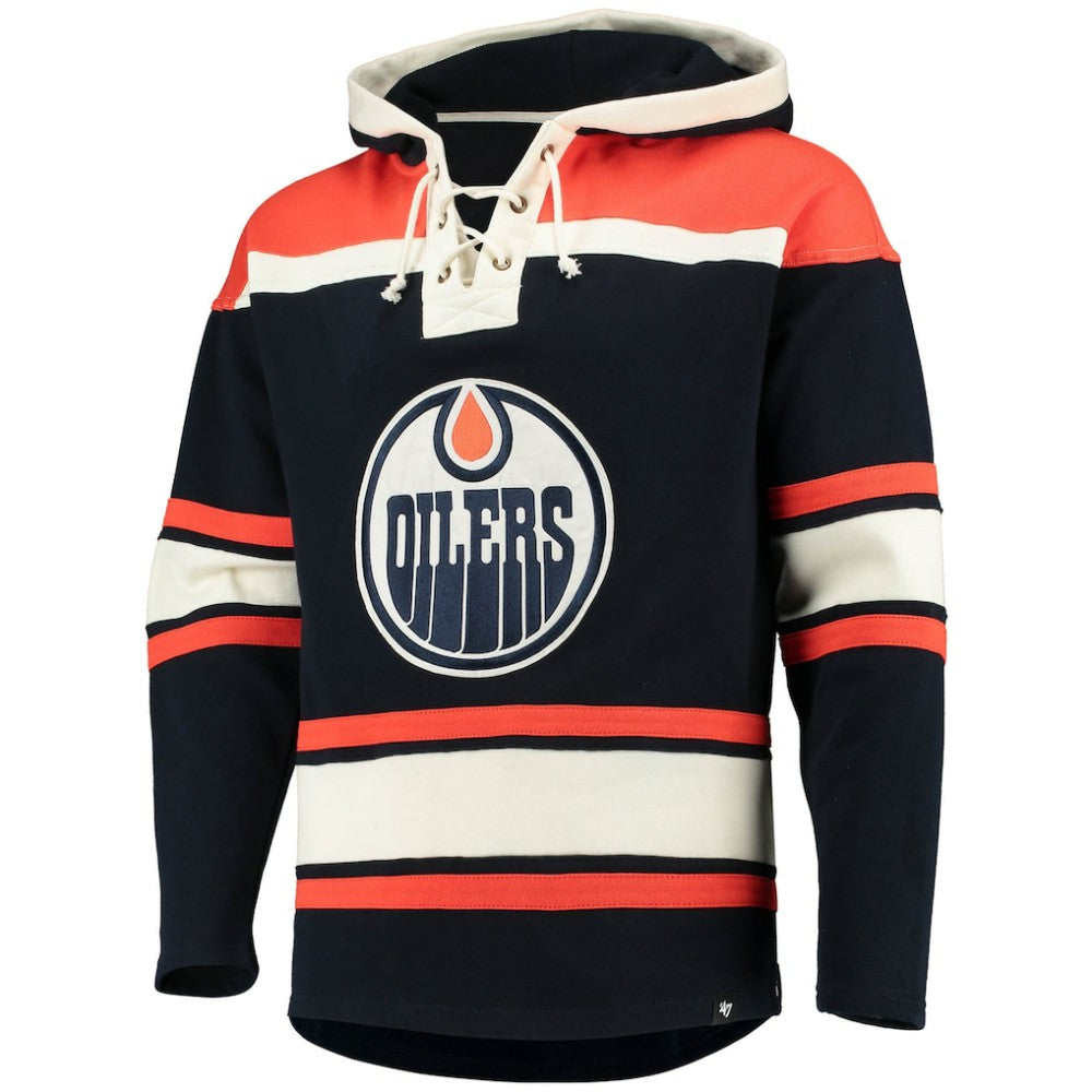 Connor McDavid Edmonton Oilers '47 Player Name & Number Lacer Pullover Hoodie - Navy - NHL