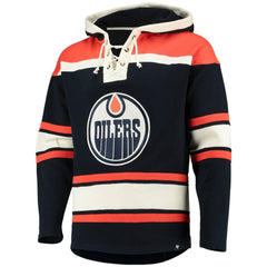 Connor McDavid Edmonton Oilers '47 Player Name & Number Lacer Pullover Hoodie - Navy - NHL