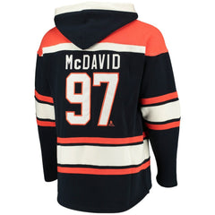 Connor McDavid Edmonton Oilers '47 Player Name & Number Lacer Pullover Hoodie - Navy - NHL