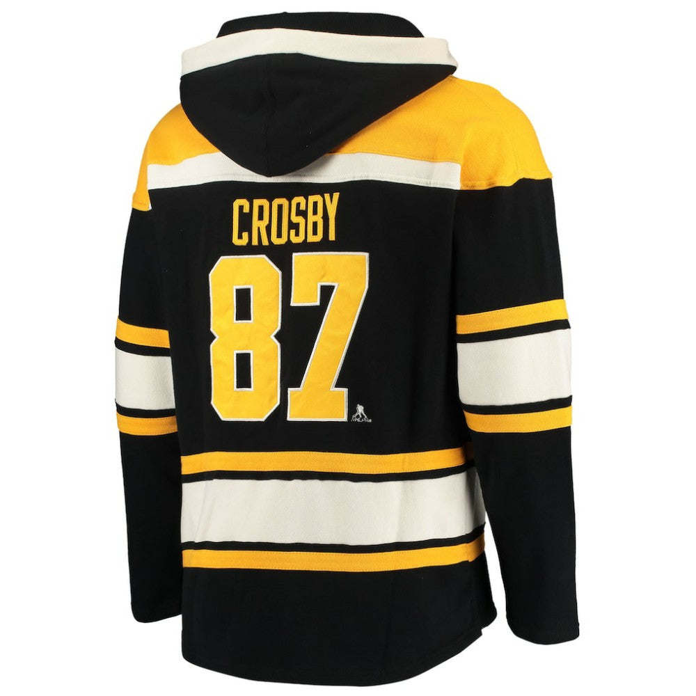 Sidney Crosby Pittsburgh Penguins '47 Player Name & Number Lacer Pullover Hoodie - Black - NHL