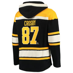 Sidney Crosby Pittsburgh Penguins '47 Player Name & Number Lacer Pullover Hoodie - Black - NHL