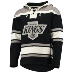 Luc Robitaille Los Angeles Kings '47 Retired Player Name & Number Lacer Pullover Hoodie - Black - NHL