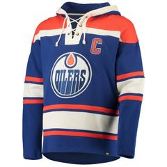 Wayne Gretzky Edmonton Oilers '47 Retired Player Name & Number Lacer Pullover Hoodie - Royal - NHL