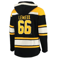 Mario Lemieux Pittsburgh Penguins '47 Retired Player Name & Number Lacer Pullover Hoodie - Black - NHL